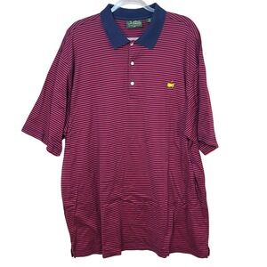 Vintage‎ MASTERS AUGUSTA GOLF Amen Corner Striped MENS Polo Size XXL